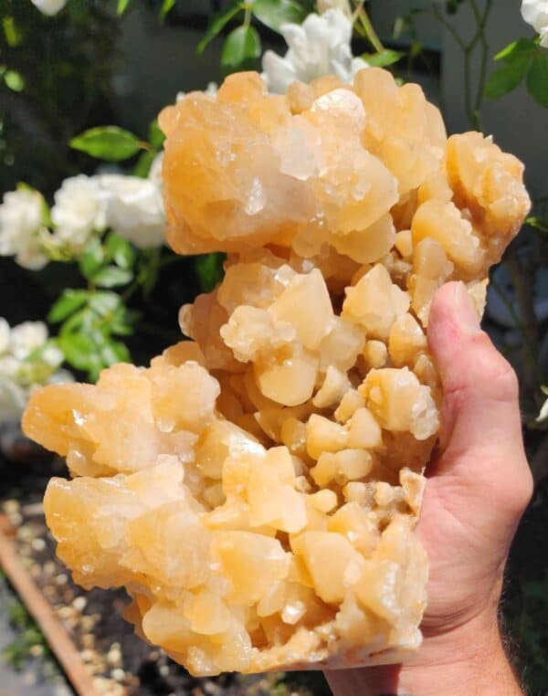Rose Calcite Crystal Cluster - Image 2