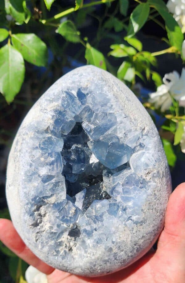 Celestite Crystal Egg