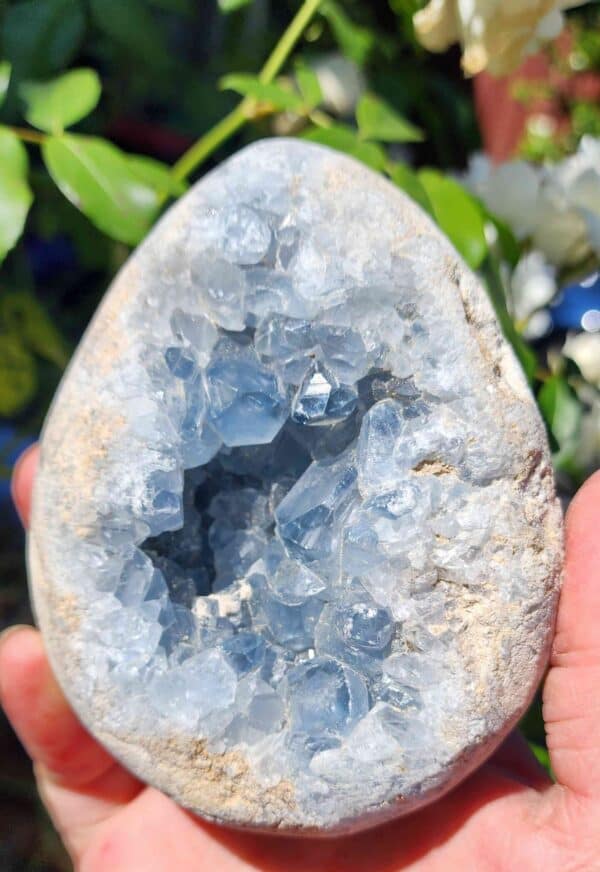 Celestite Crystal Egg