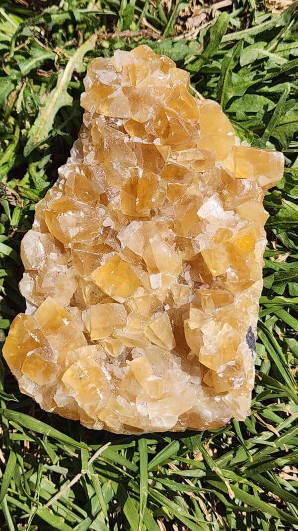 Natural Raw Honey Calcite Crystal Cluster - Image 2