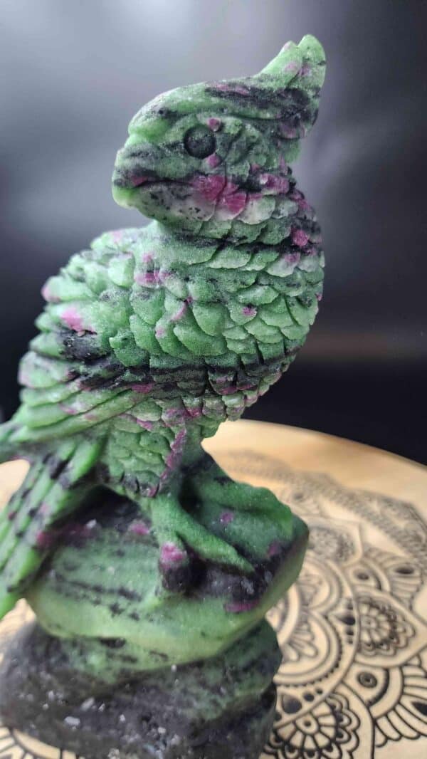 Ruby Zoistite Crystal Bird - Image 2