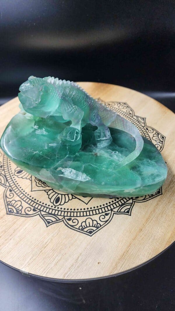 Green Fluorite Crystal Lizard - Image 5