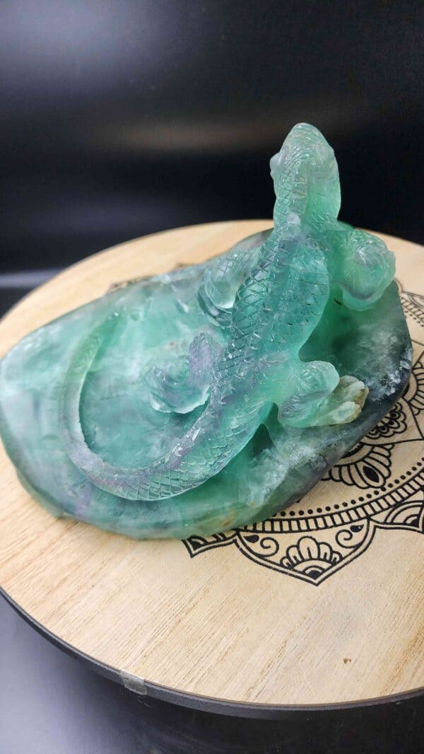 Green Fluorite Crystal Lizard - Image 3