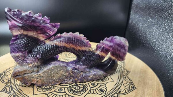 Rainbow Fluorite Crystal Dragon - Image 2