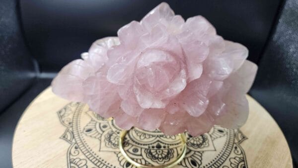 Rose Quartz Crystal Flower - Image 2