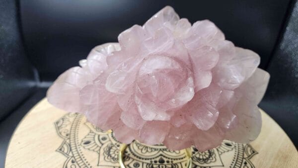 Rose Quartz Crystal Flower