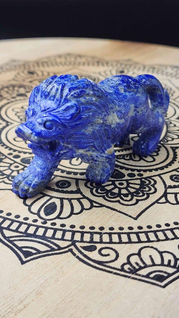Lapis Lazuli Crystal Lion
