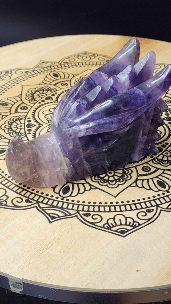Rainbow Fluorite Crystal Dragon Skull - Image 3