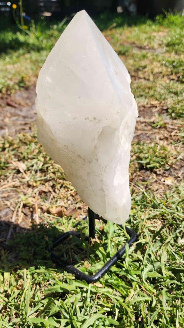 Clear Quartz Crystal On Stand - Image 3