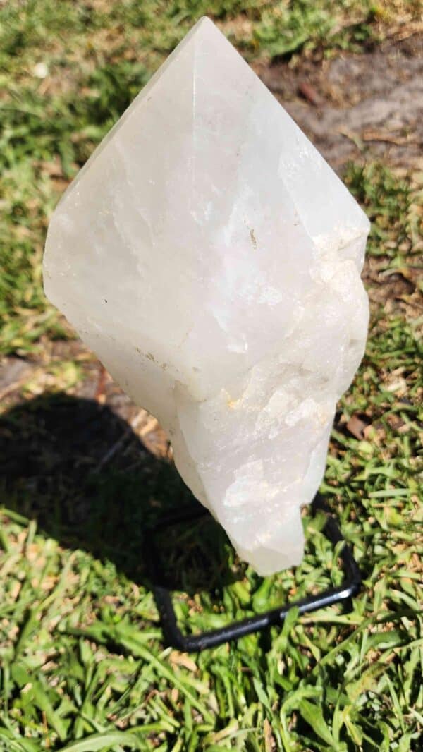 Clear Quartz Crystal On Stand