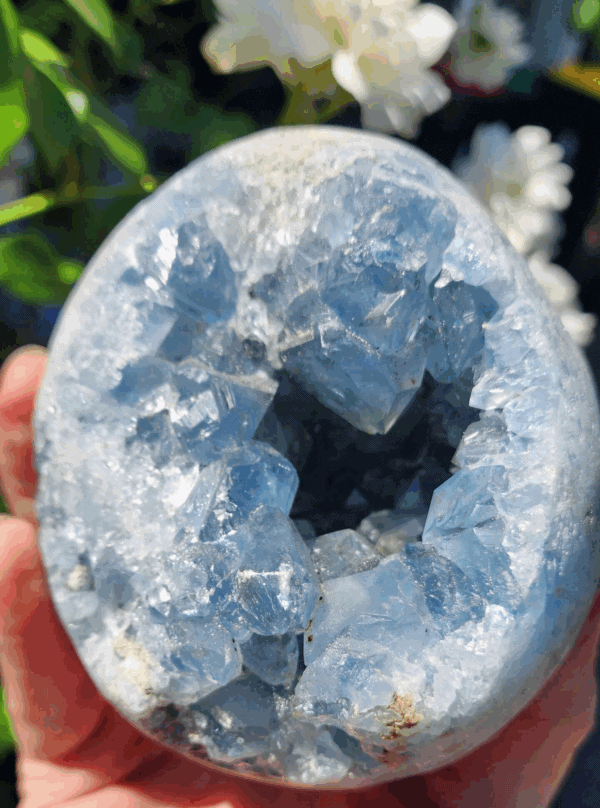 Celestite Crystal Egg