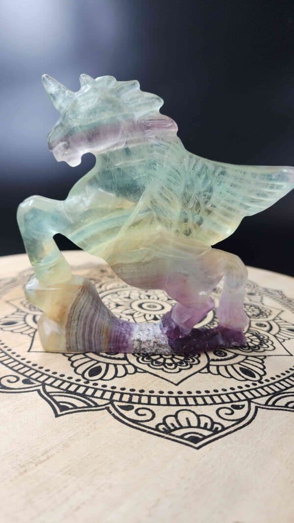 Rainbow Fluorite Crystal Unicorn