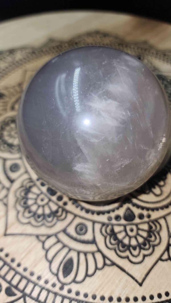 Rare Blue Rose Quartz Crystal Sphere