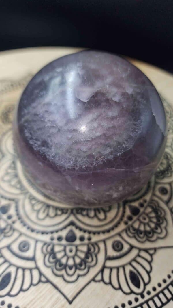Large Fluorite Crystal Sphere - Image 3