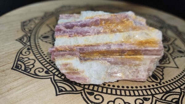 Natural Raw Pink Tourmaline Crystal Specimen