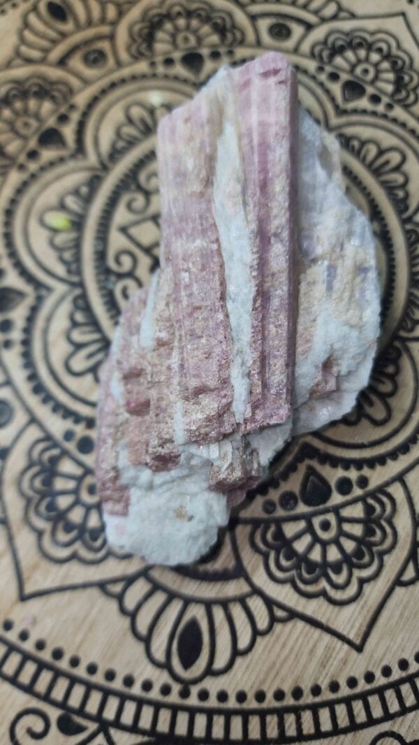 Natural Raw Pink Tourmaline Crystal Specimen