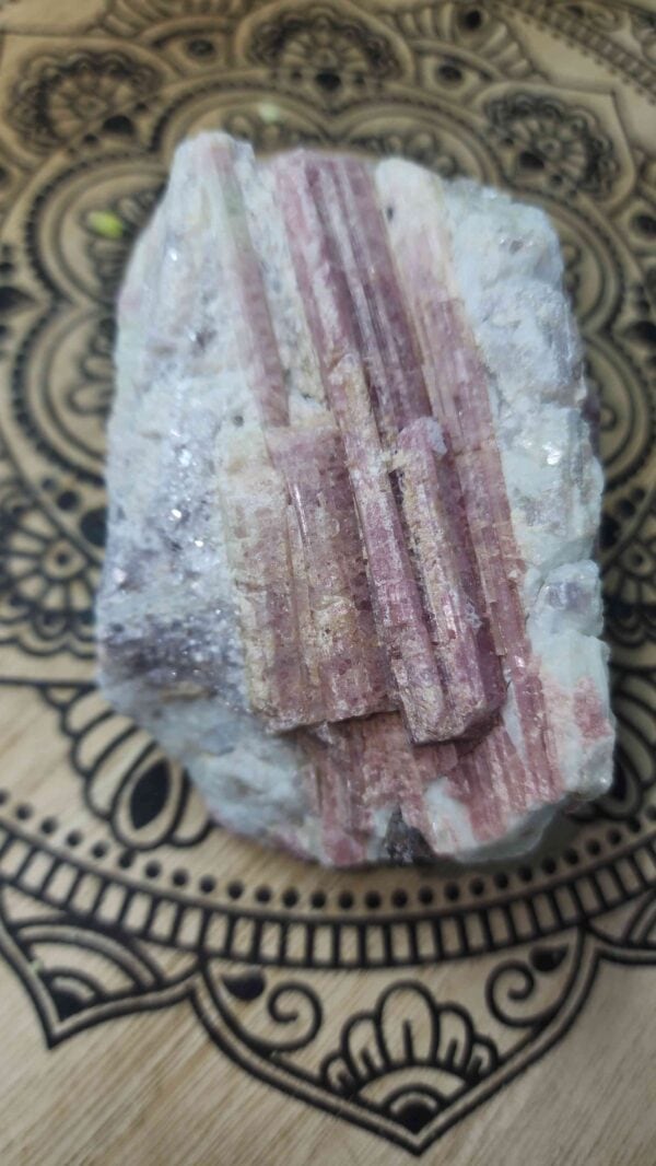 Natural Raw Pink Tourmaline Crystal Specimen