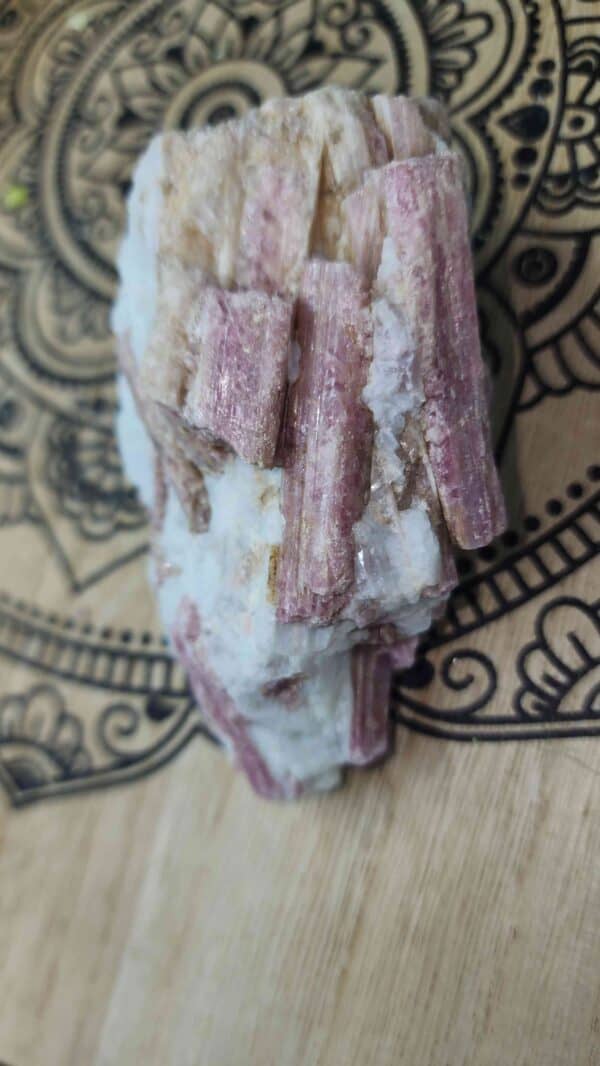 Natural Raw Pink Tourmaline Crystal Specimen