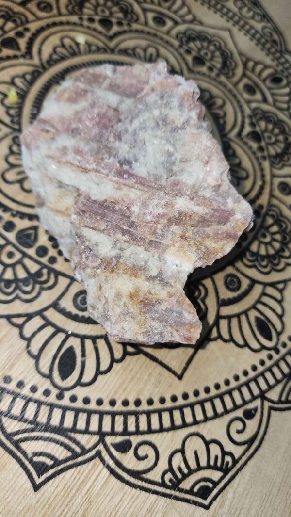 Natural Raw Pink Tourmaline Crystal Specimen