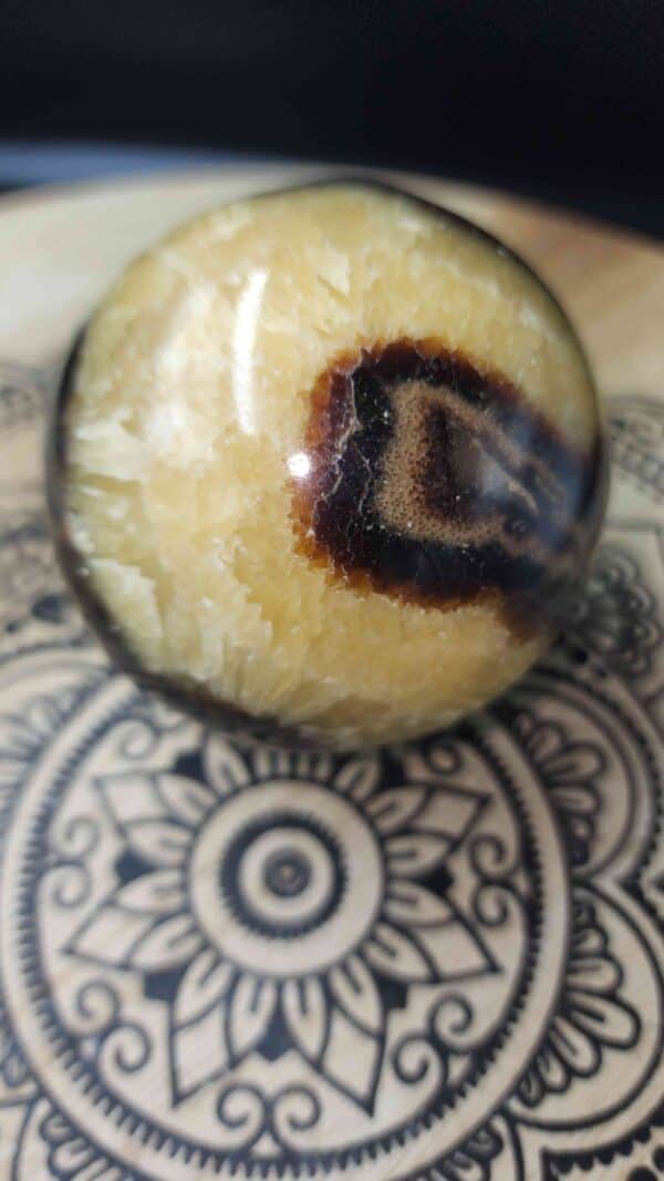 Natural Septarian Crystal Sphere - Image 2