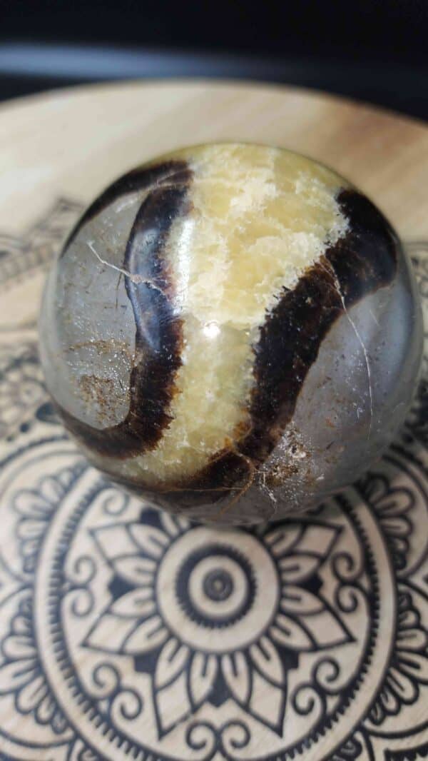 Natural Septarian Crystal Sphere