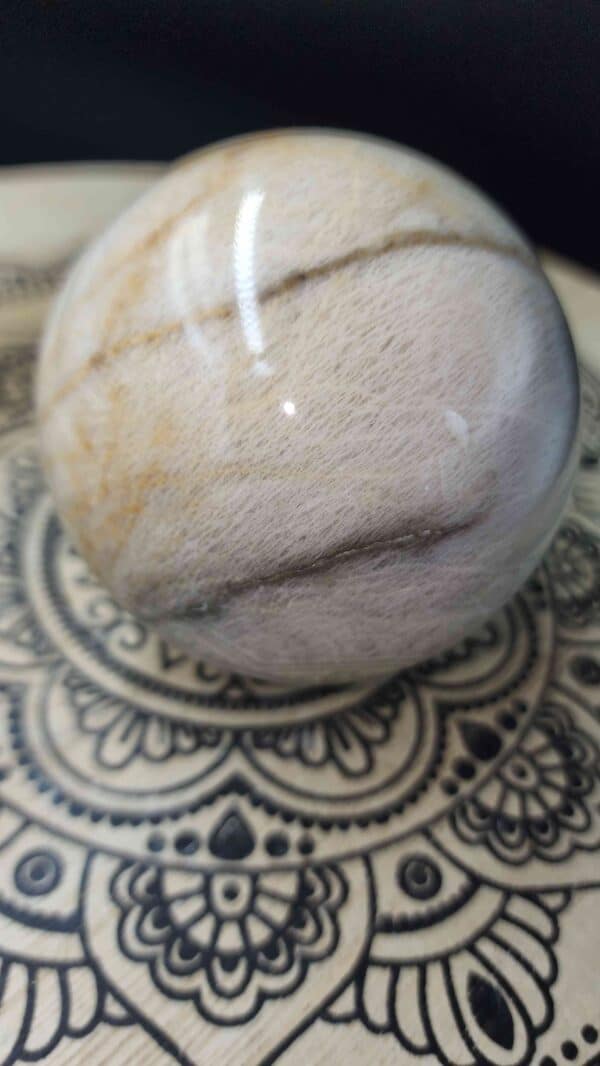 Natural Peach Moonstone Crystal Sphere - Image 2