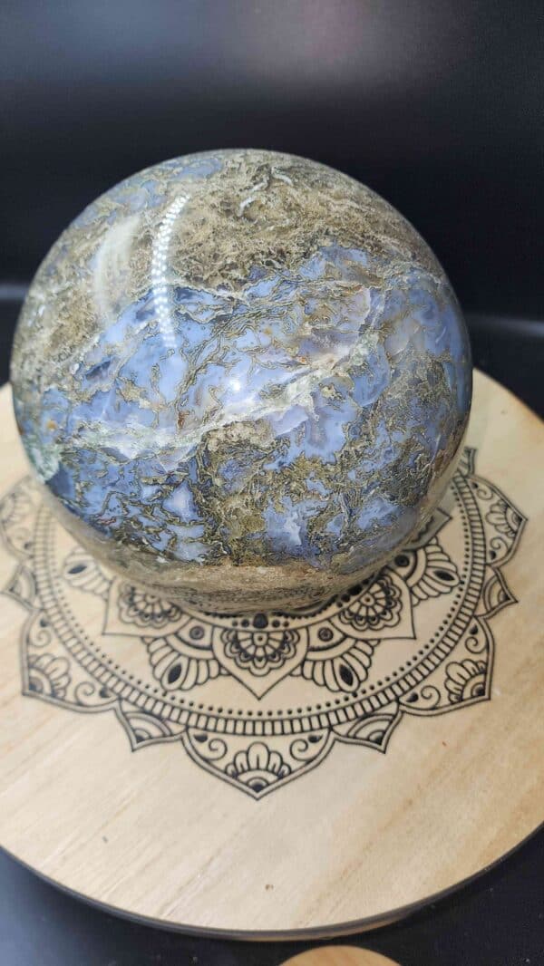 Blue Chalcedony Moss Agate Crystal - Image 2