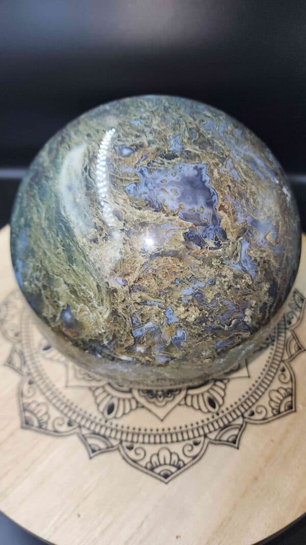Blue Chalcedony Moss Agate Crystal - Image 3