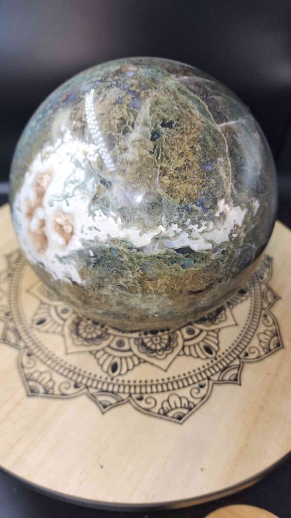 Blue Chalcedony Moss Agate Crystal - Image 2