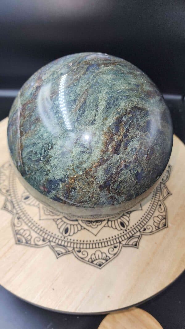 Blue Chalcedony Moss Agate Crystal