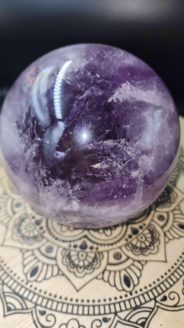 Pure Amethyst Crystal Sphere