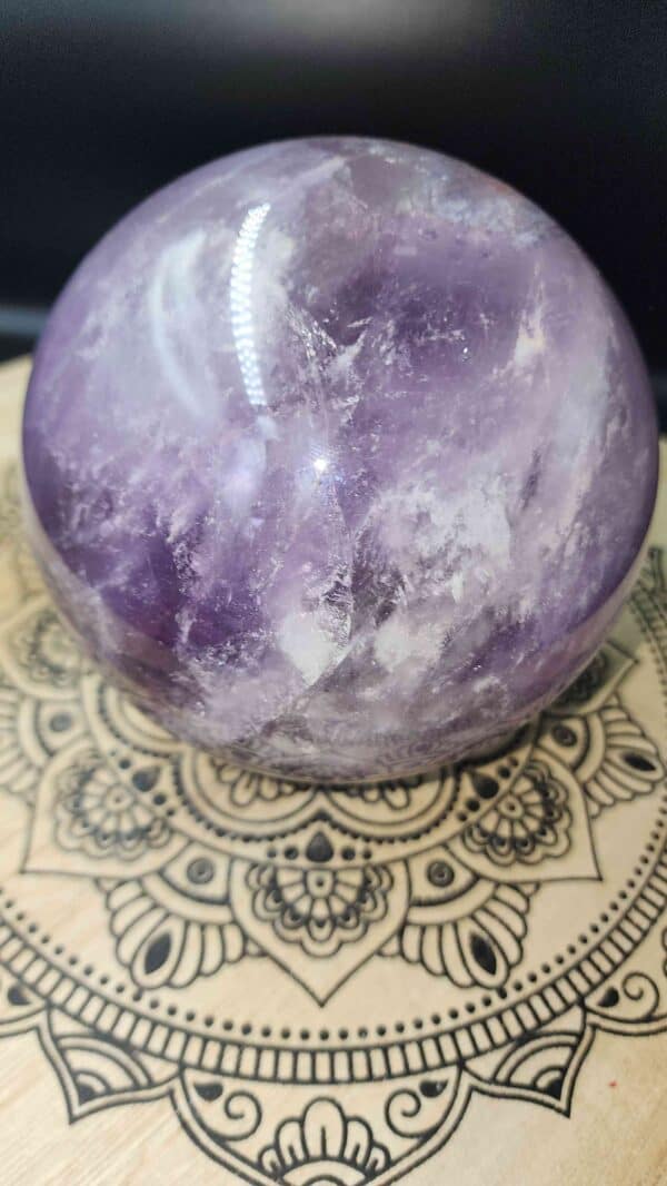 Pure Amethyst Crystal Sphere - Image 3