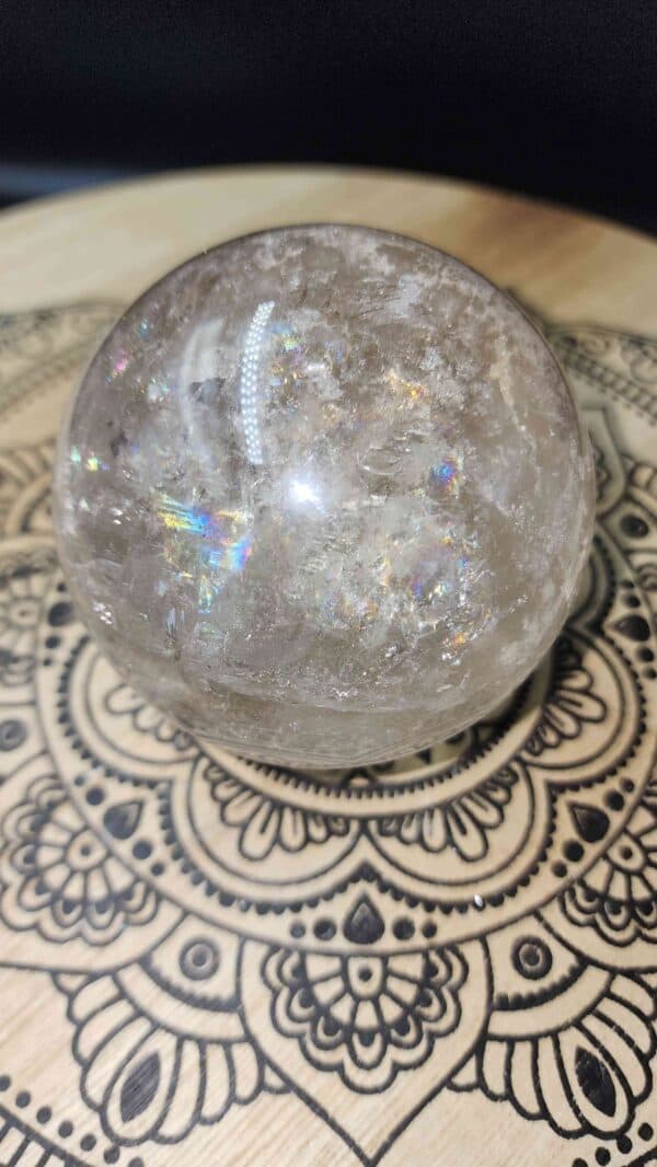 Clear Quartz Crystal Sphere With Rutile - Image 2