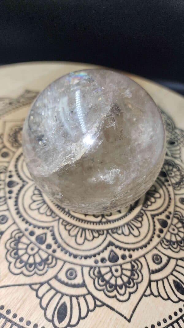 Clear Quartz Crystal Sphere With Rutile - Image 3