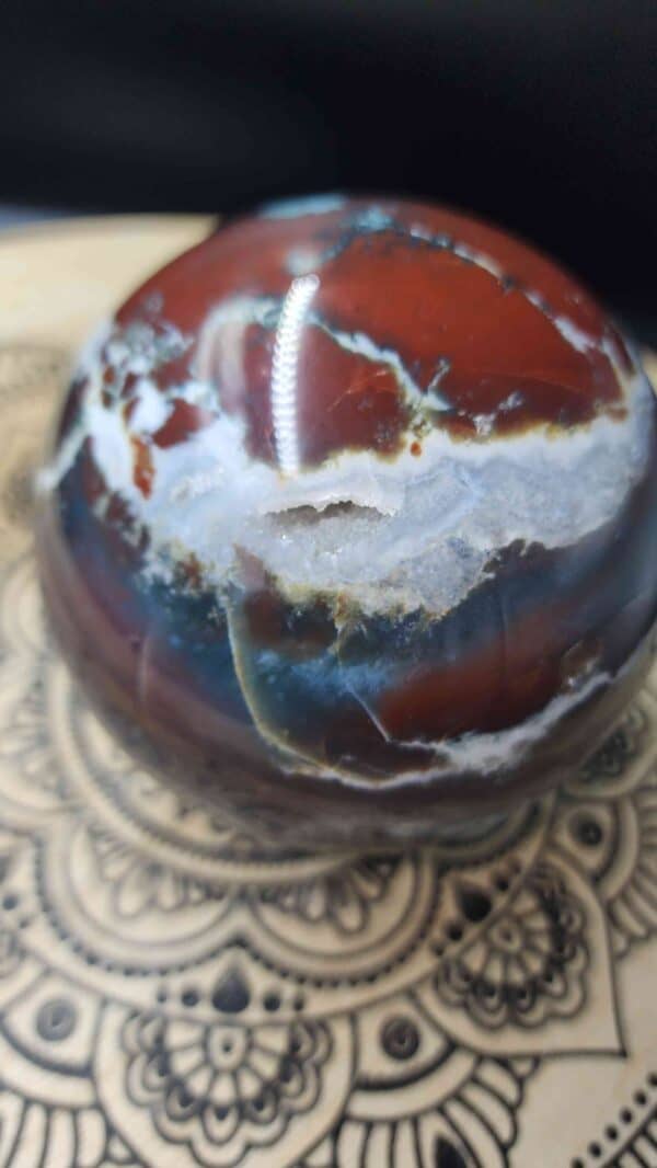 Large Ocean Jasper Crystal Sphere - Image 2
