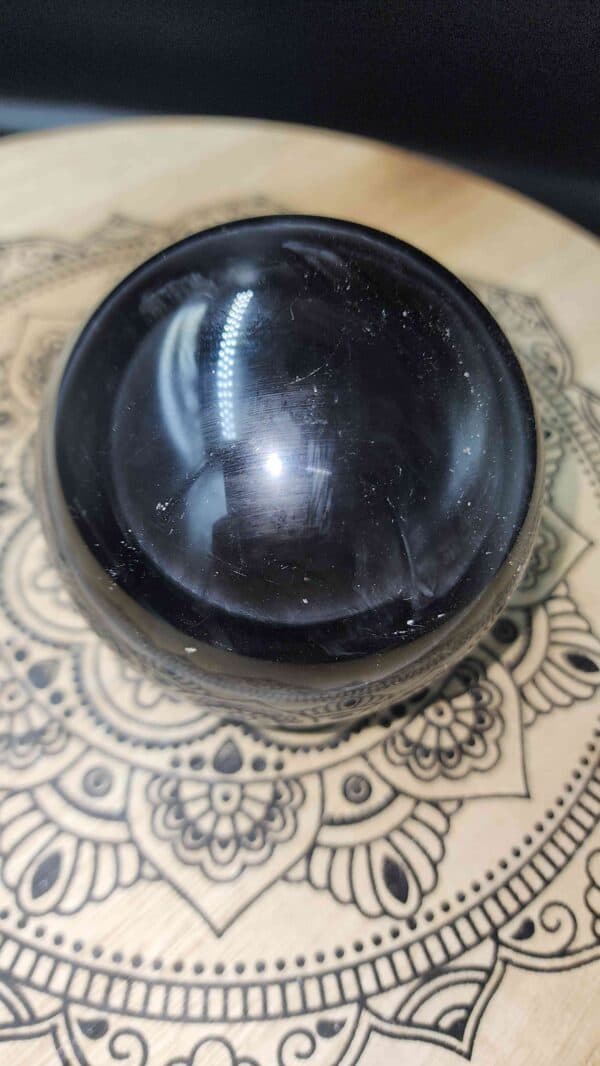 Large Obsidian Crystal Sphere - Image 4