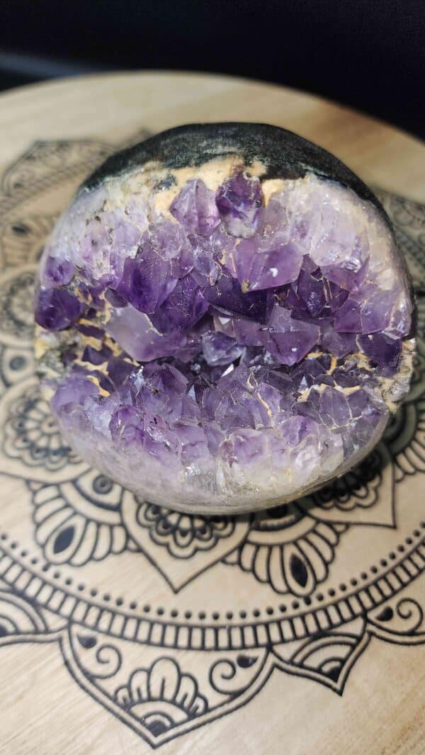 Large Druzy Amethyst Crystal Cluster Sphere - Image 2