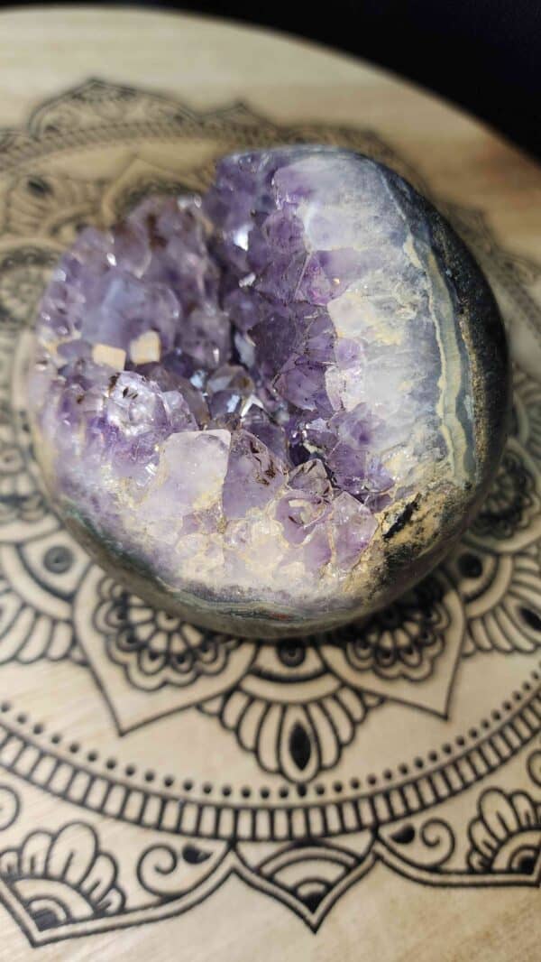 Druzy Amethyst Crystal Cluster Sphere - Image 2