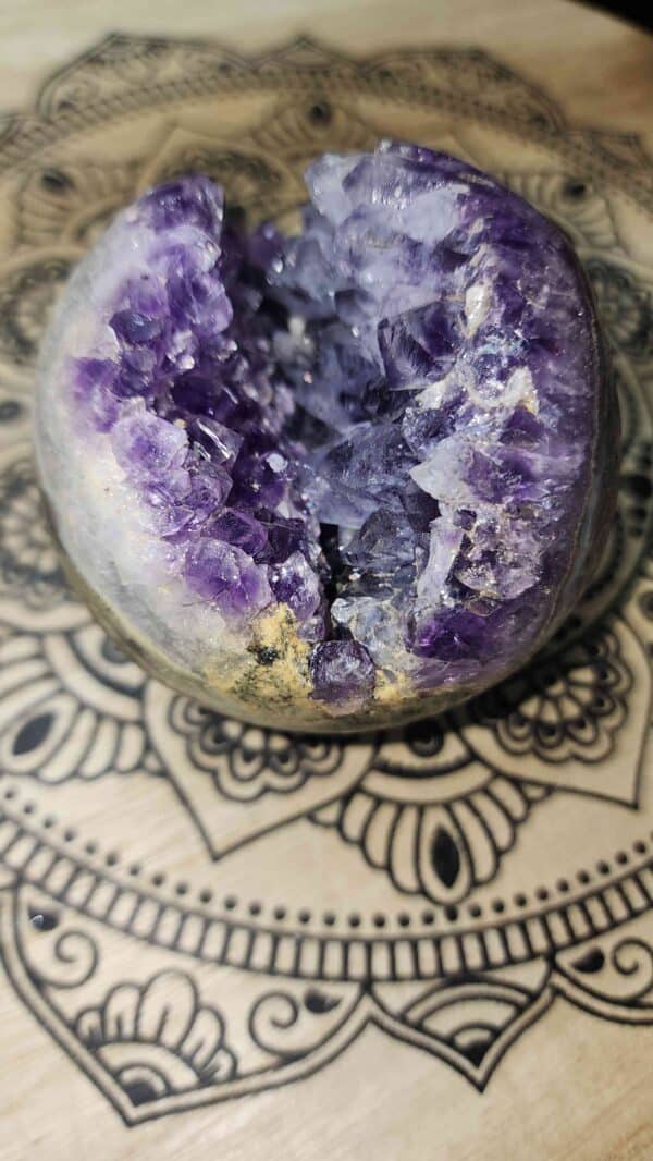 Large Druzy Amethyst Crystal Cluster Sphere - Image 3