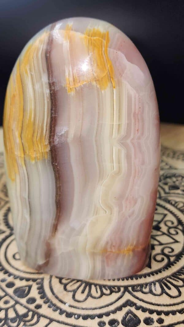 Pink Banded Calcite Crystal Freeform