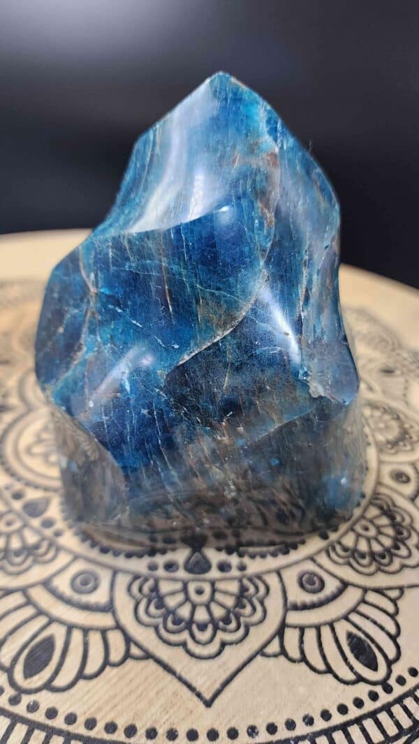 Blue Apatite Crystal Flame