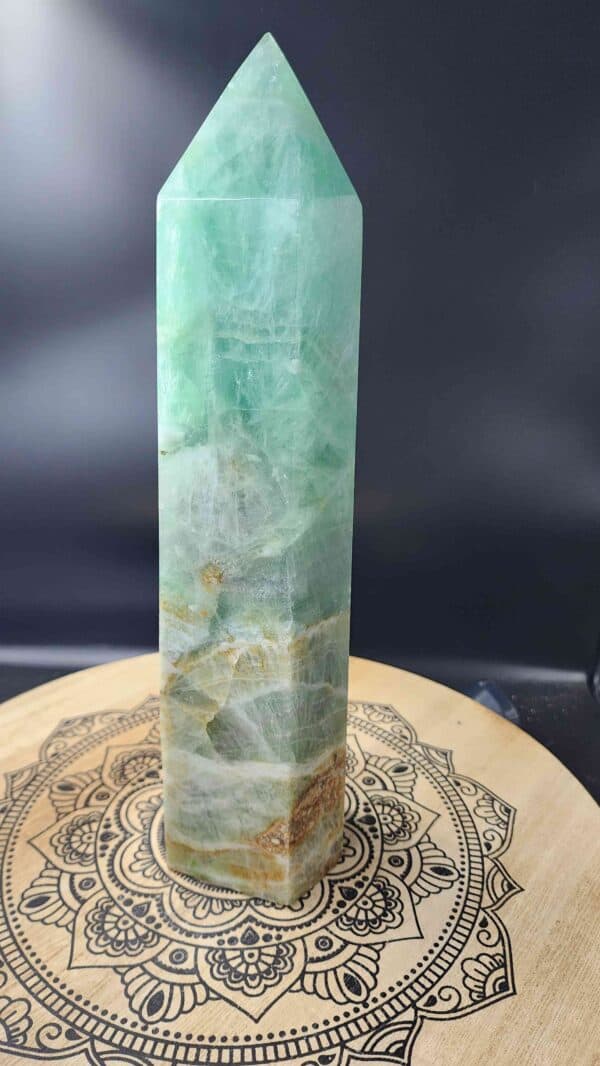 Huge Green Fluorite Crystal Tower