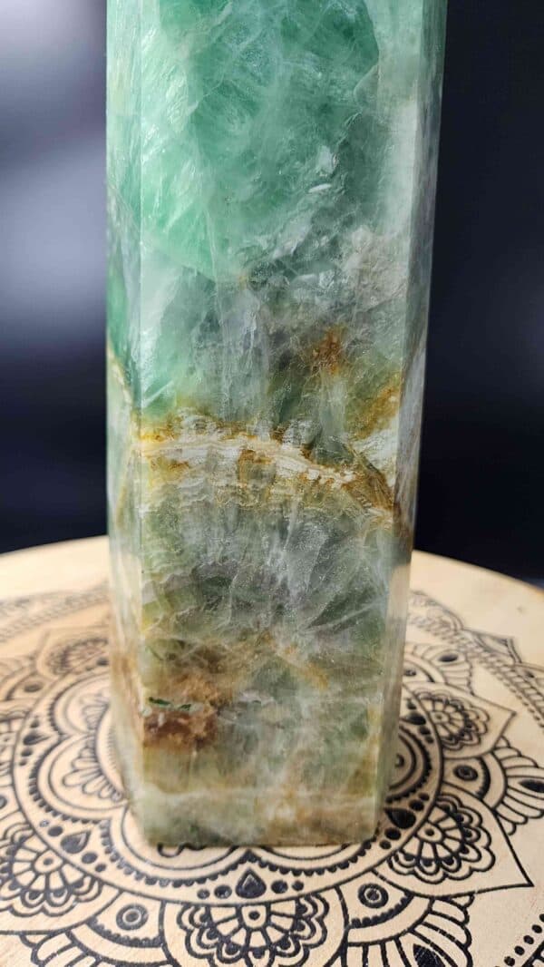 Huge Green Fluorite Crystal Tower - Image 2