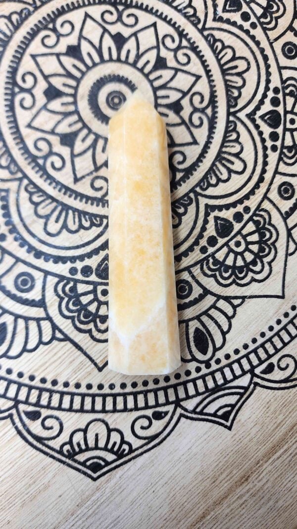 Natural Orange Calcite Crystal Point