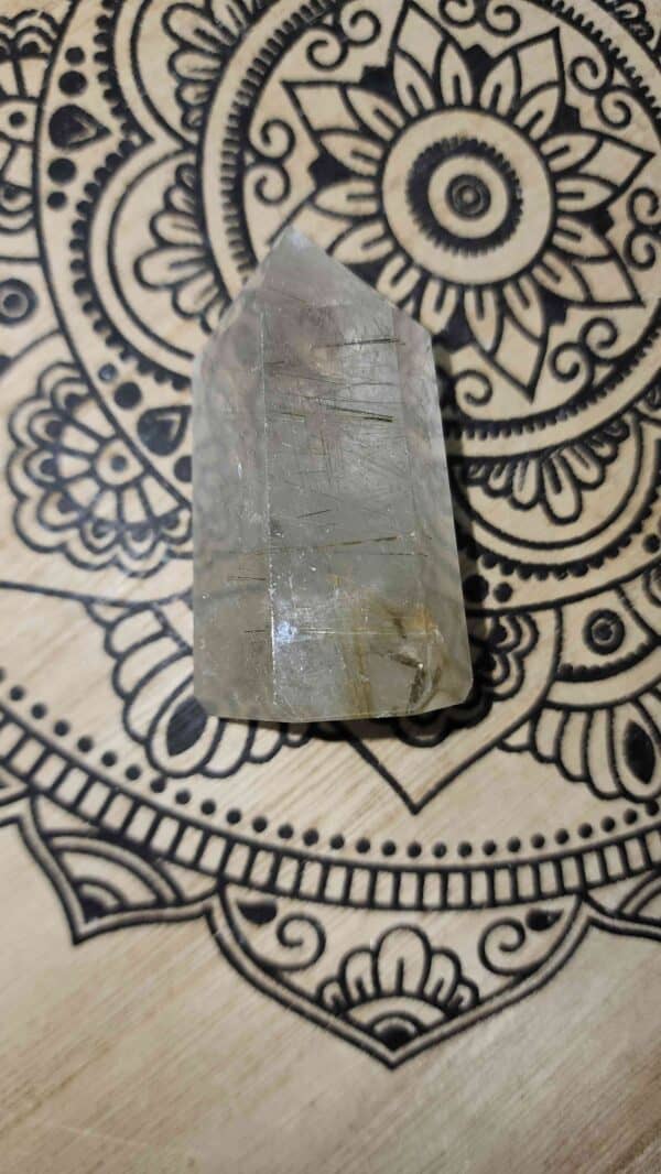 Golden Rutilated Quartz Crystal Point