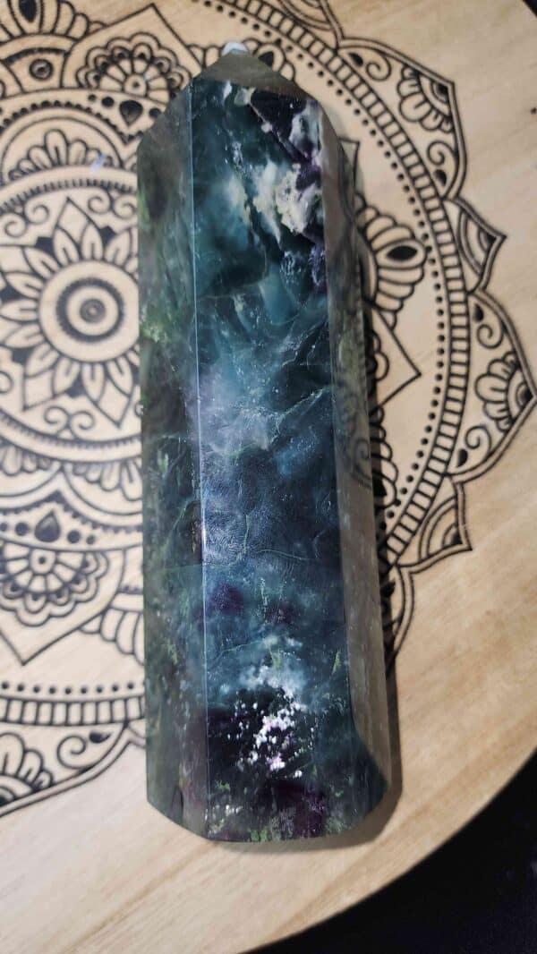 Raw And Polished Fluorite Crystal Tower - Image 2