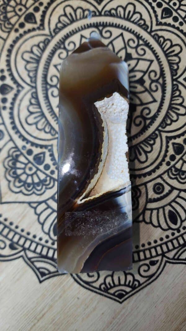 Druzy Agate Crystal Tower