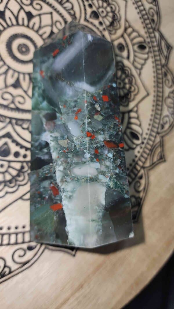 African Bloodstone Crystal Tower
