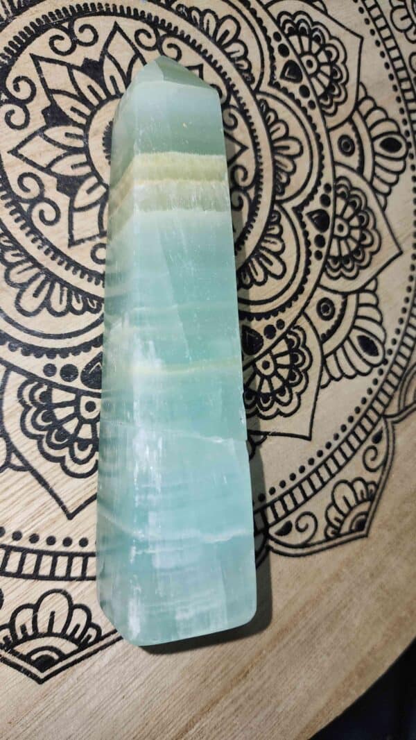 Pistachio Calcite Crystal Tower