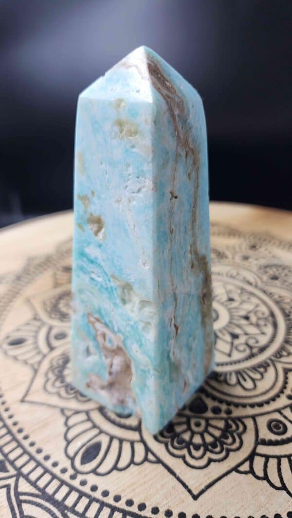 Blue Aragonite Crystal Tower - Image 2